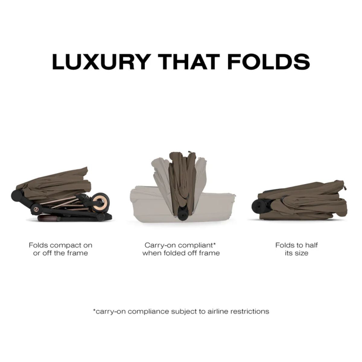 Moisés Infantil Cybex Mios/Coya Fold Lux Style Collection Coconut Brown

 - Compact Fold for Travel & Storage